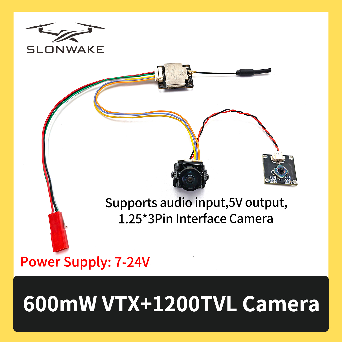 SLONWAKE 5.8G 600mW 7-24V FPV  - Drone Kit Fpv review and price