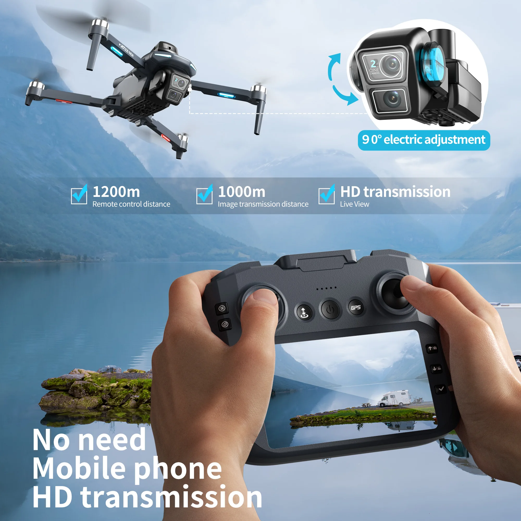 Lenovo XT606 MAX GPS Drone 4k  - Drone Kit Long Range review and price