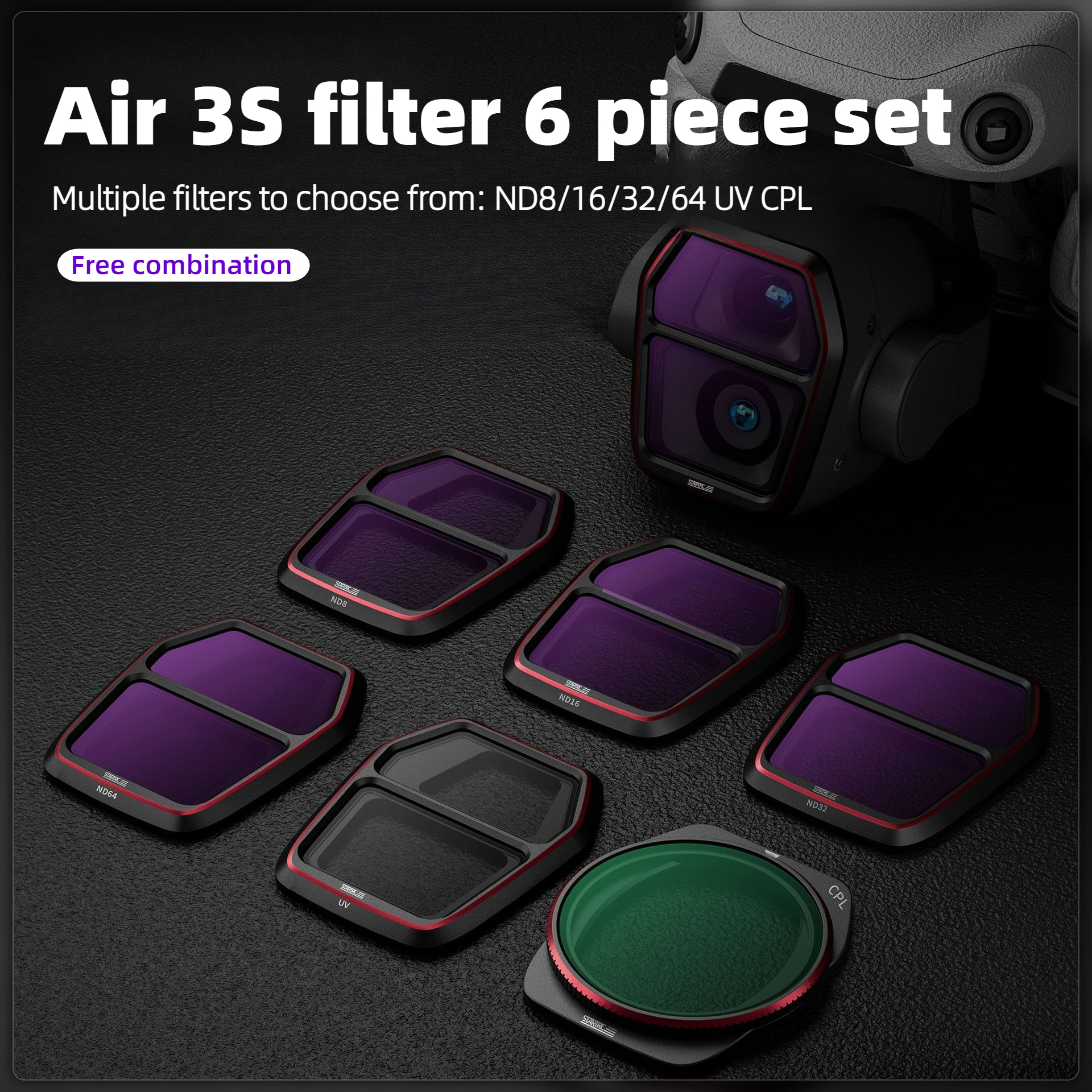 For DJI Air 3S Camera Lens Fil - Drone Kit Waterproof review and price